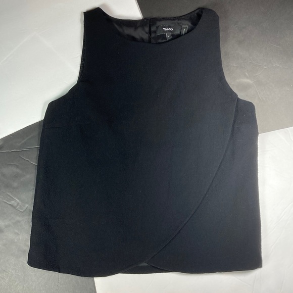 Theory Tops - Theory Mintorey Claradon Crepe Shell Top with Tulip Hem